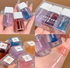 Trio Tentation: Ensemble d’Huiles à Lèvres Hydratantes aux Teintes Fruitées