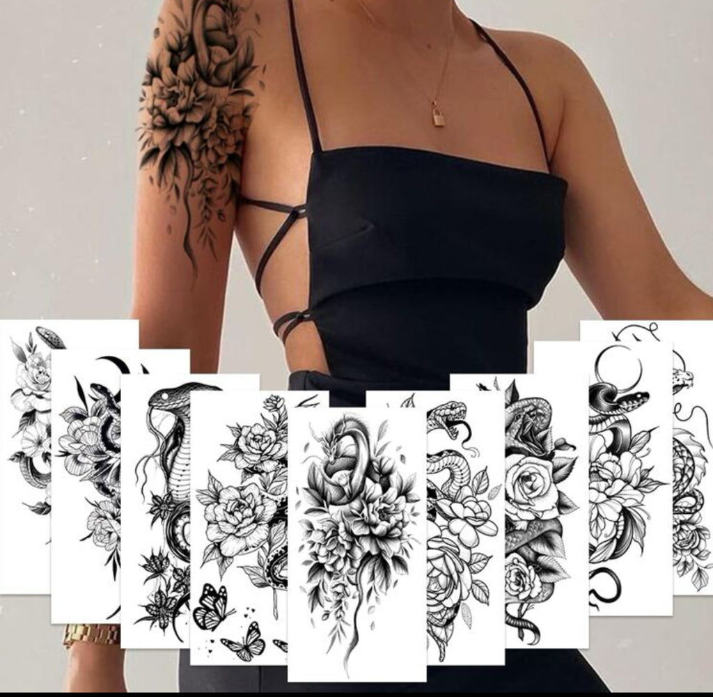 Lot de 9 Tatouages Temporaires