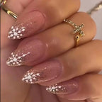 Faux-ongles snow design