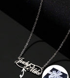 Collier De Couple Personnalisé Avec Deux Noms en acier inoxydable