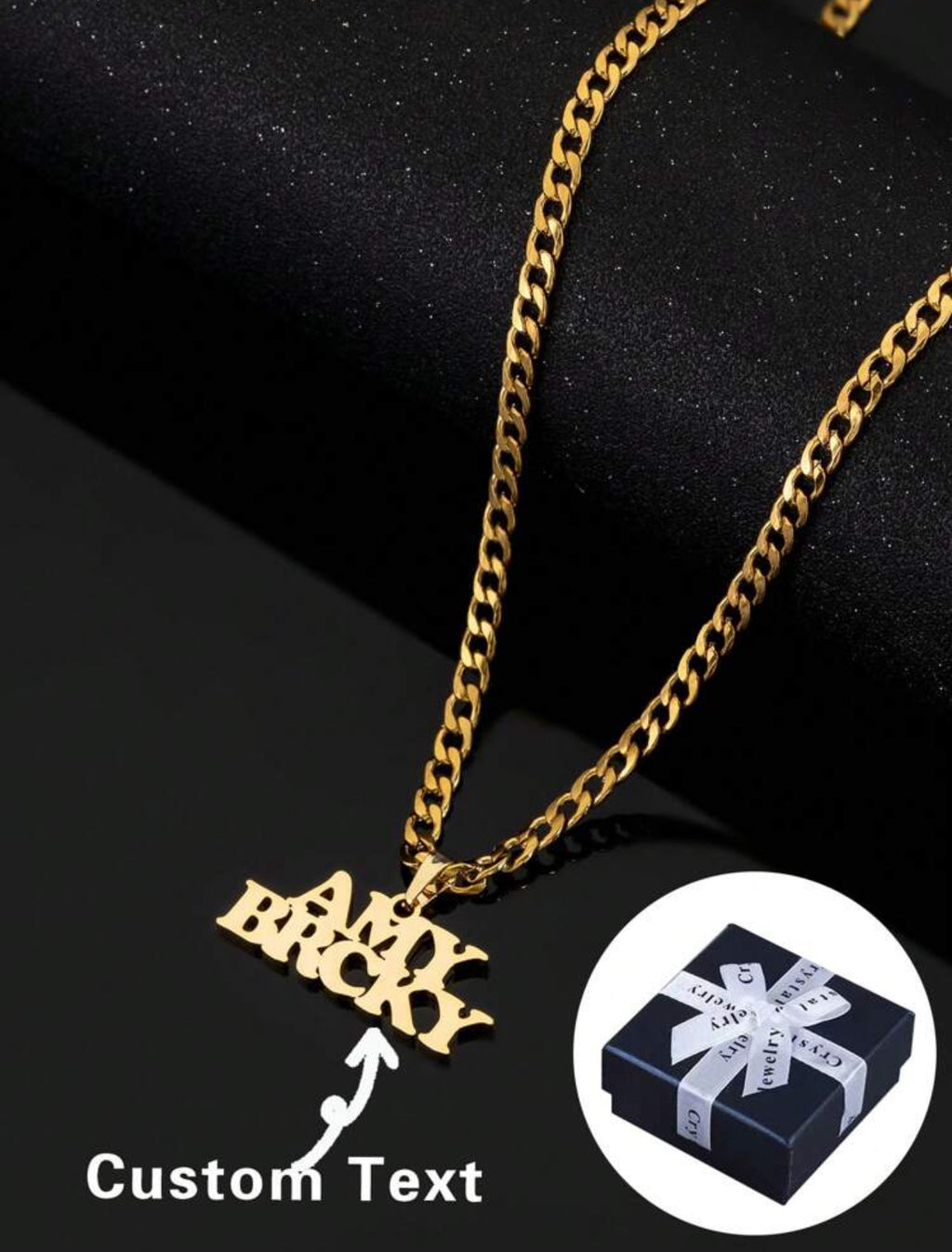 Pendentif Prénom Personnalisé Minimaliste