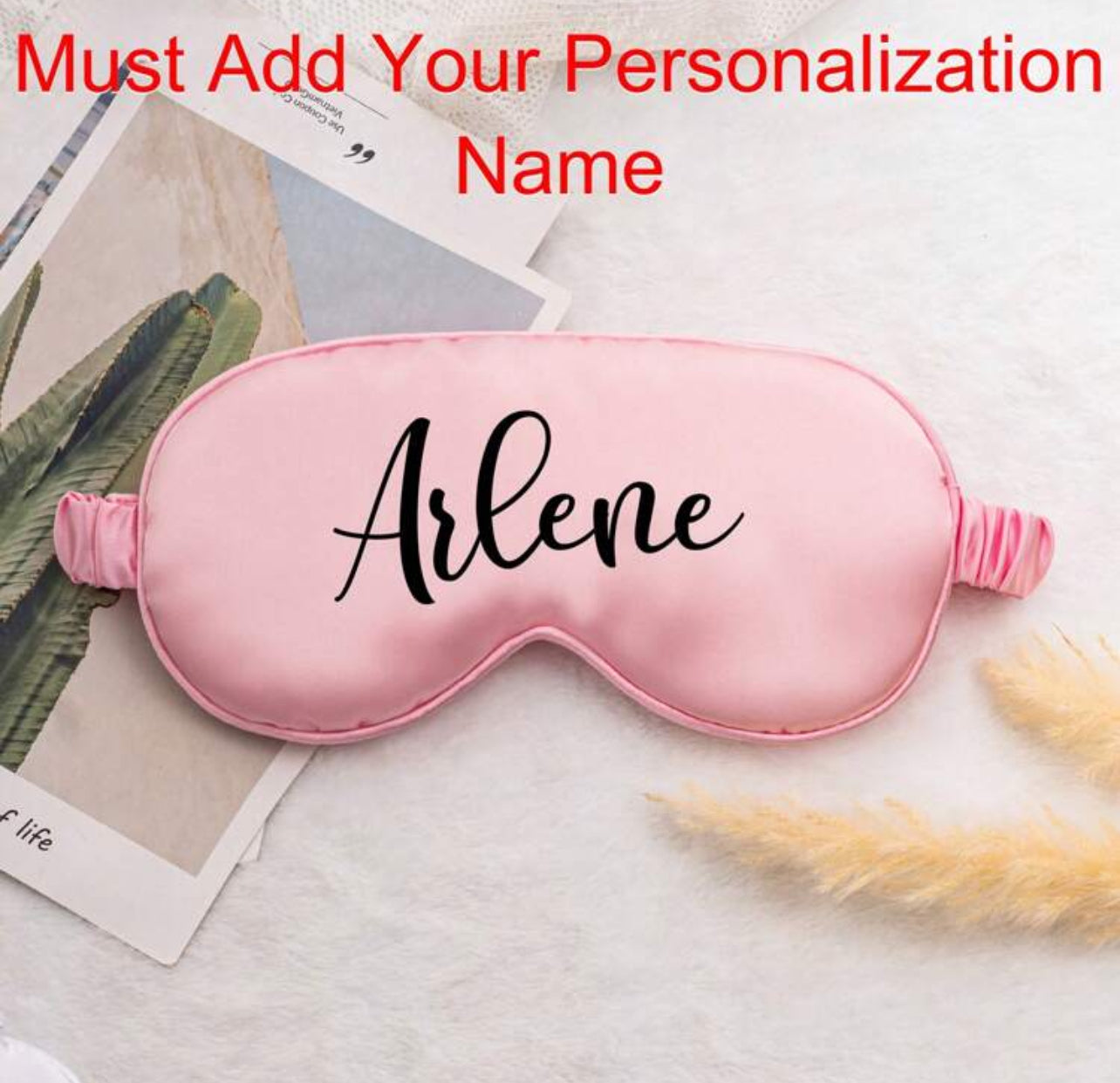 Masque de nuit personnalisé en satin ,masque de sommeil