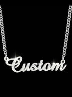 Collier personnalisé en acier inoxydable plaqué or 18 carats