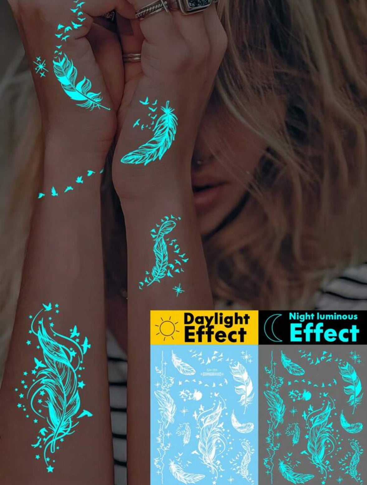Tatouages Temporaires Lumineux & Réalistes – Style Unique et Tendance