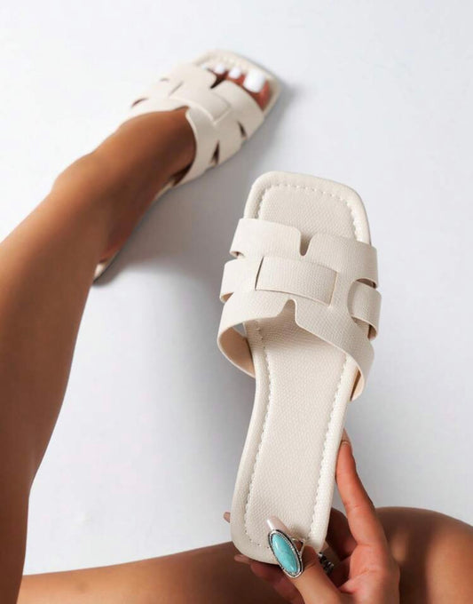 Sandales Plates Confortables Simples Et À La Mode