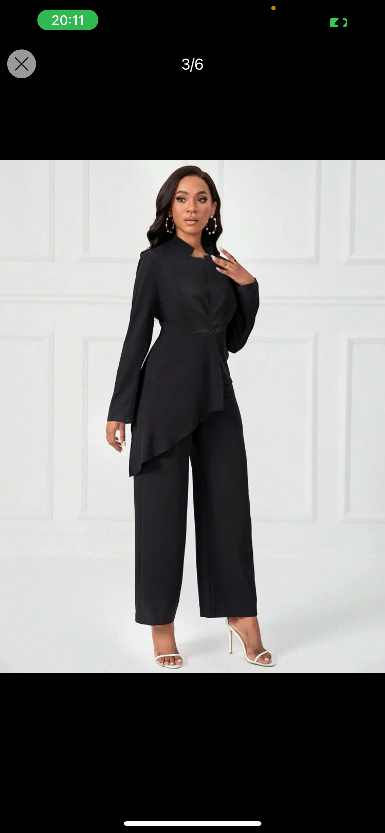 Ensemble Pantalon & Blouse Unicolore Asymétrique