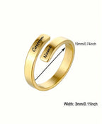 Bague personnalisée minimaliste double couche