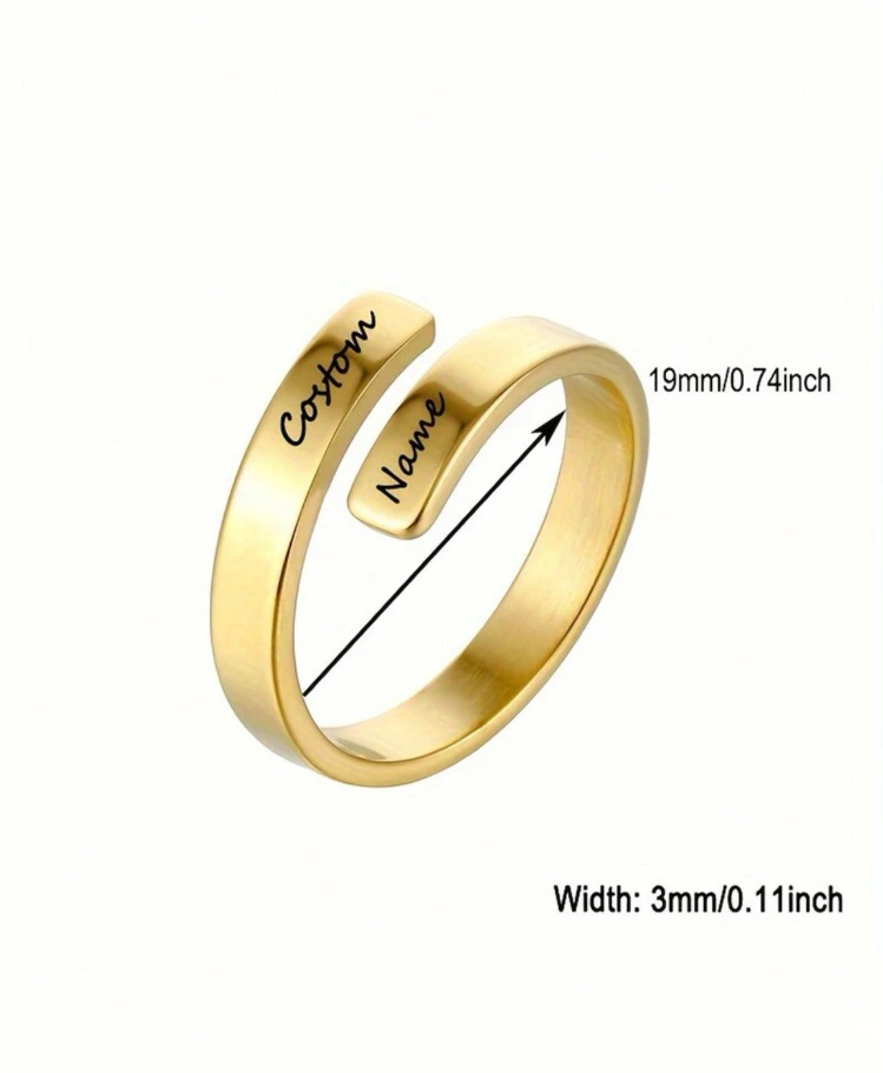 Bague personnalisée minimaliste double couche