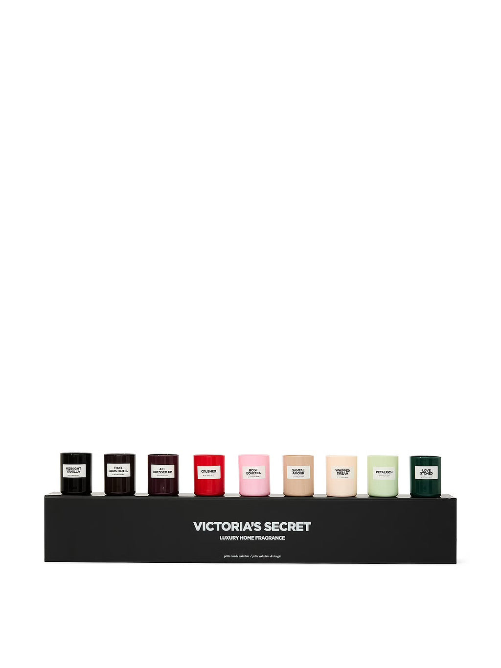 Collection de 9 petites bougies parfumées