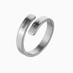 Bague personnalisée minimaliste double couche