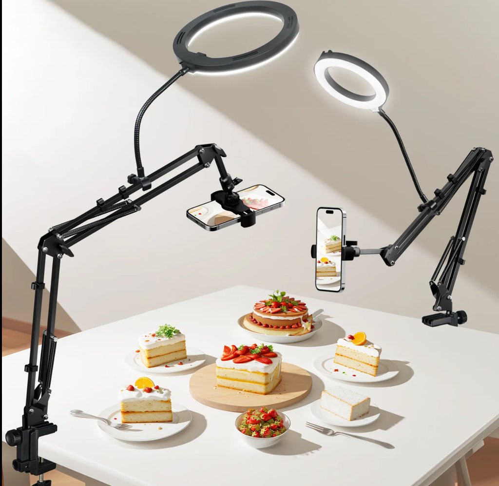 Trépied Téléphone Multi-Angle avec Ring Light LED