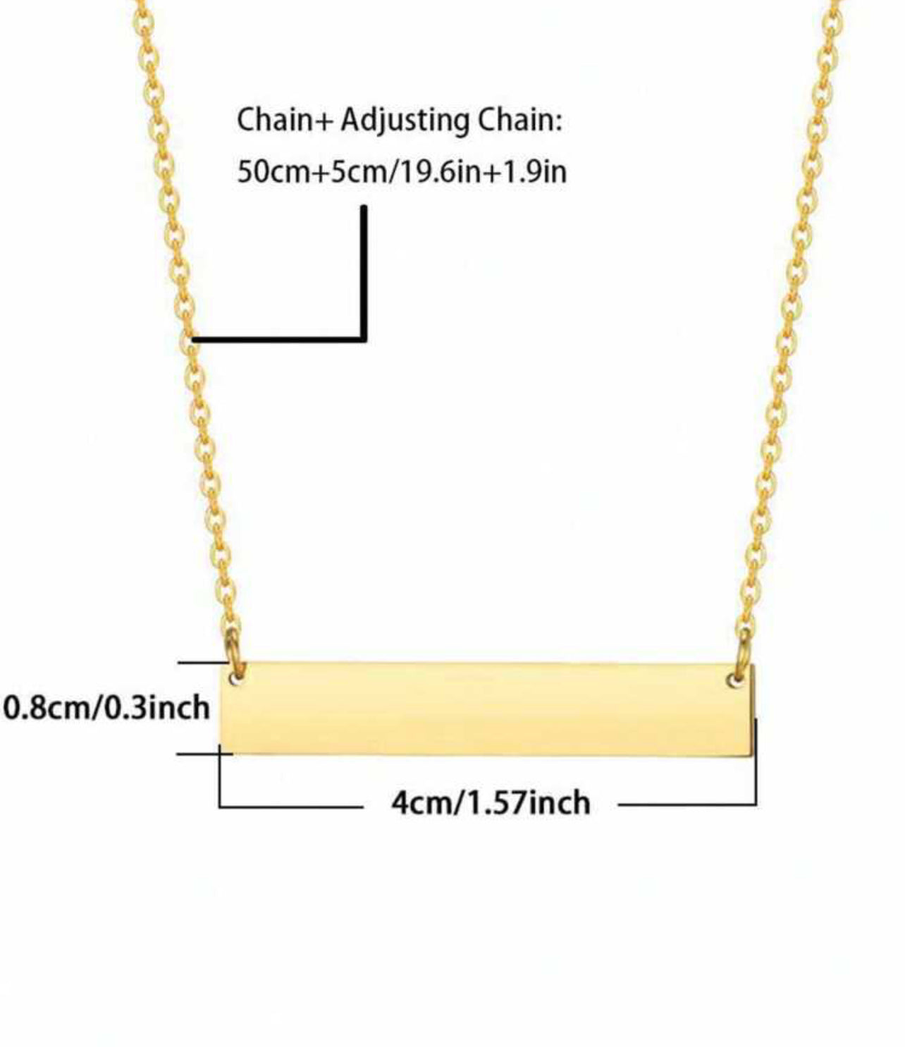 Collier gravé en acier inoxydable personnalisé