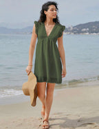 Robe Point Suisse À Volants