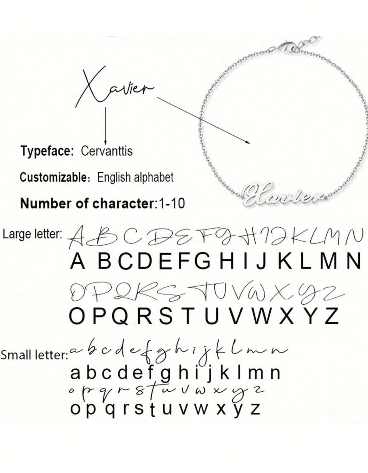 Chaîne de cheville personnalisée