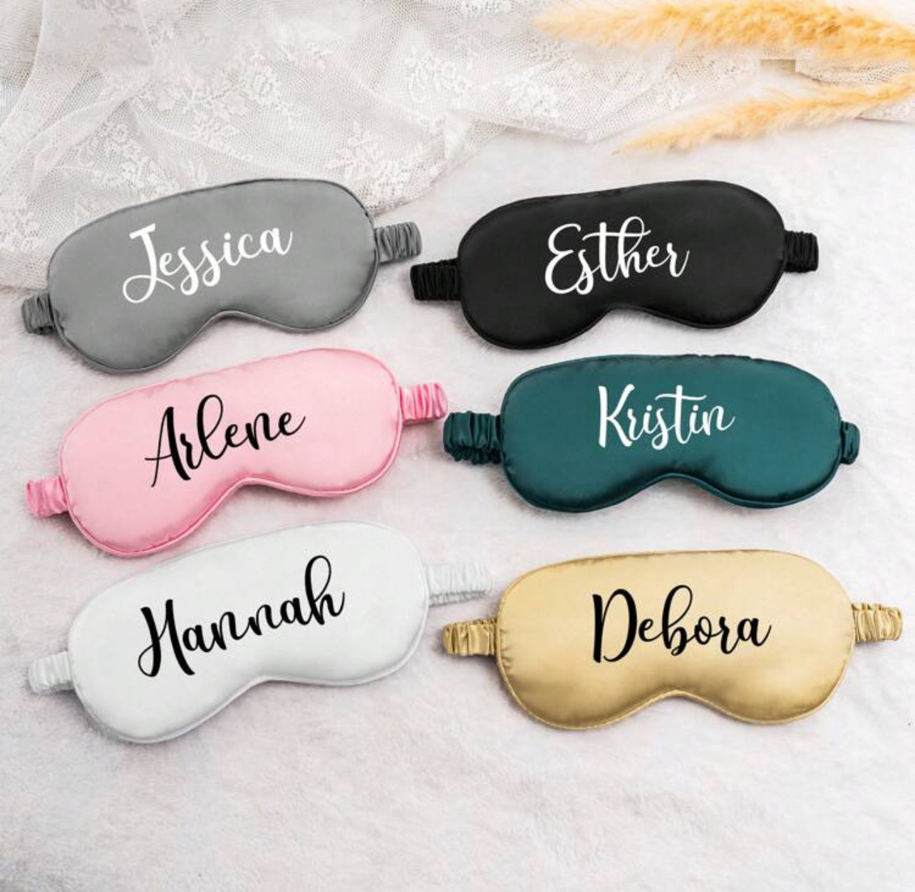 Masque de nuit personnalisé en satin ,masque de sommeil