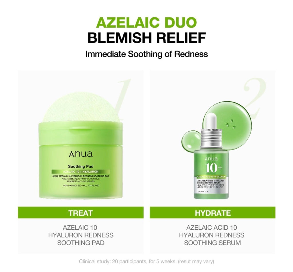 ANUA Azelaic Acid 10% + Hyaluronic Acid Soothing Serum