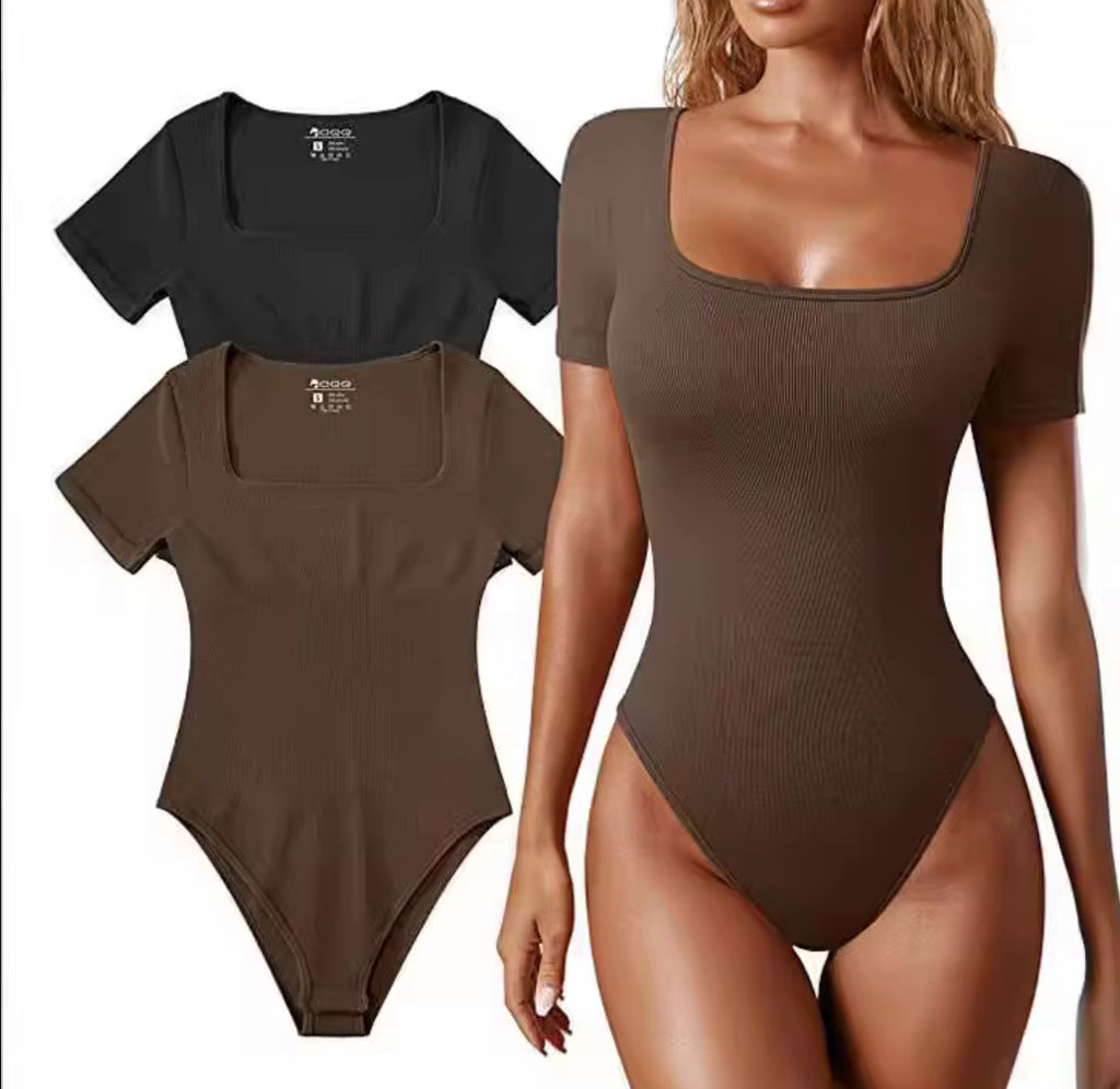 Body Côtelé – Encolure Carrée
