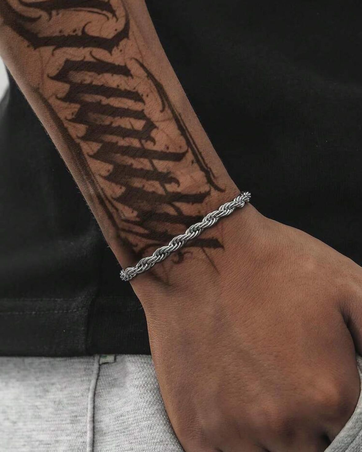 Ensemble Chaîne & Bracelet Torsadés en Acier Inoxydable Doré