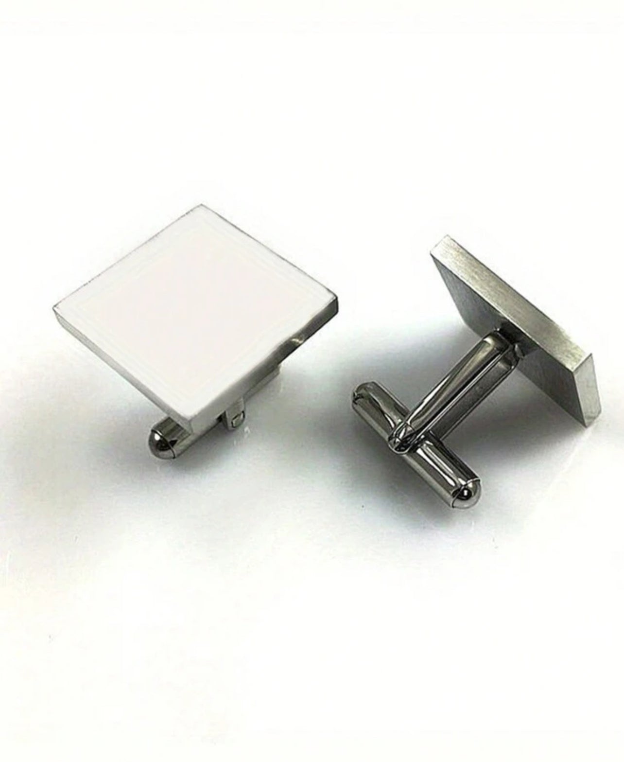 Boutons De Manchette Carrés Classiques Personnalisés En Acier Inoxydable Gravés Sur Mesure