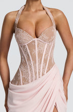 ROBE LONGUE BONITA - ROSE POUDRÉ