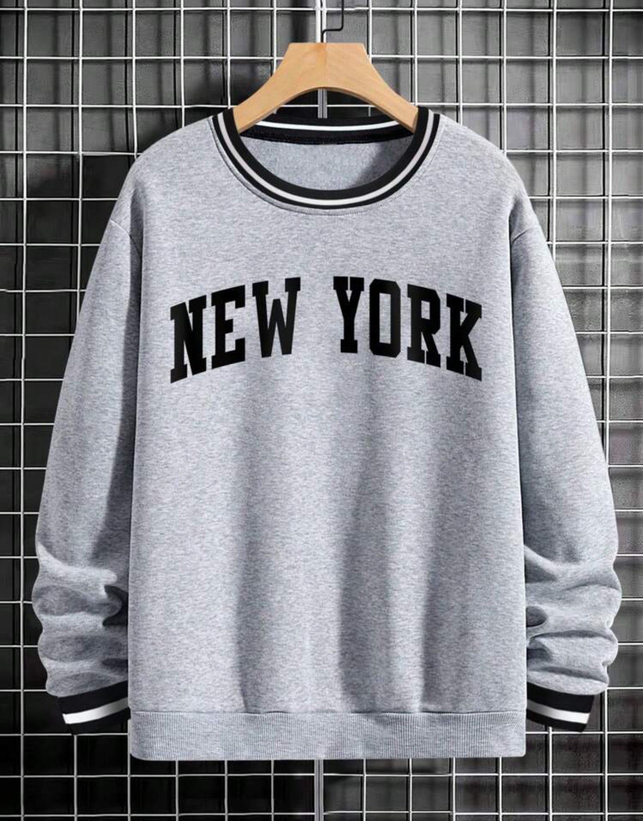 Sweat-shirt À Lettres À Ourlet À Rayures