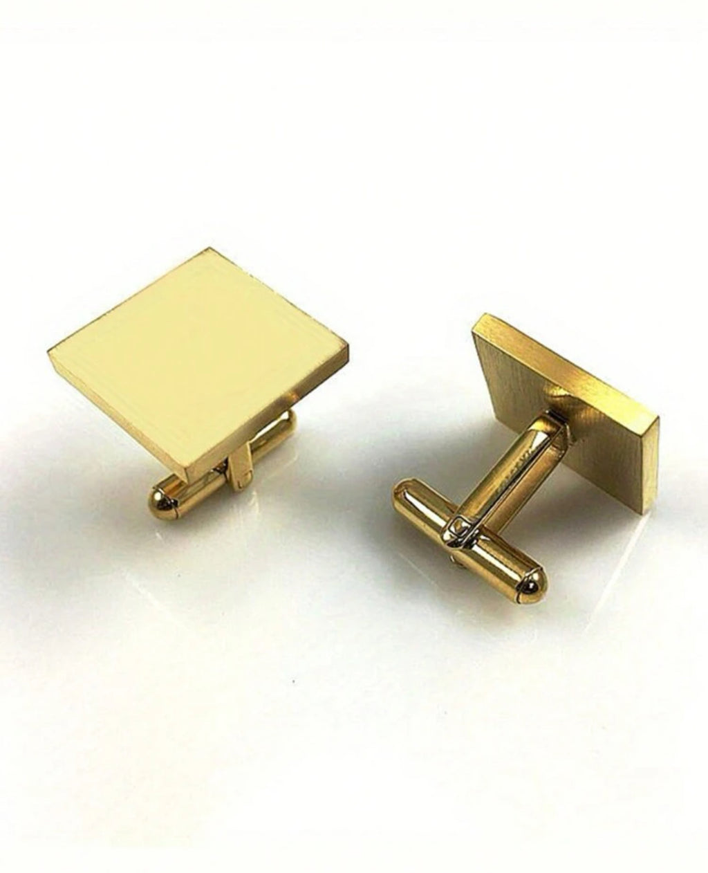 Boutons de Manchette Carrés Personnalisés en Acier Inoxydable