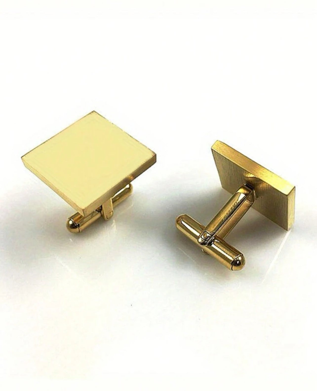 Boutons De Manchette Carrés Classiques Personnalisés En Acier Inoxydable Gravés Sur Mesure