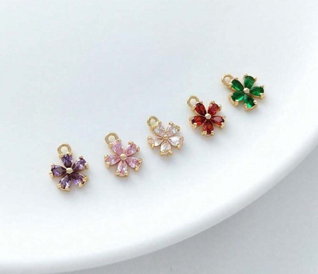 Personalized Kids Stainless Steel Bracelet with Zircon Flower