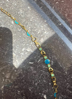 Moonburst Bracelet in Gold and Turquoise