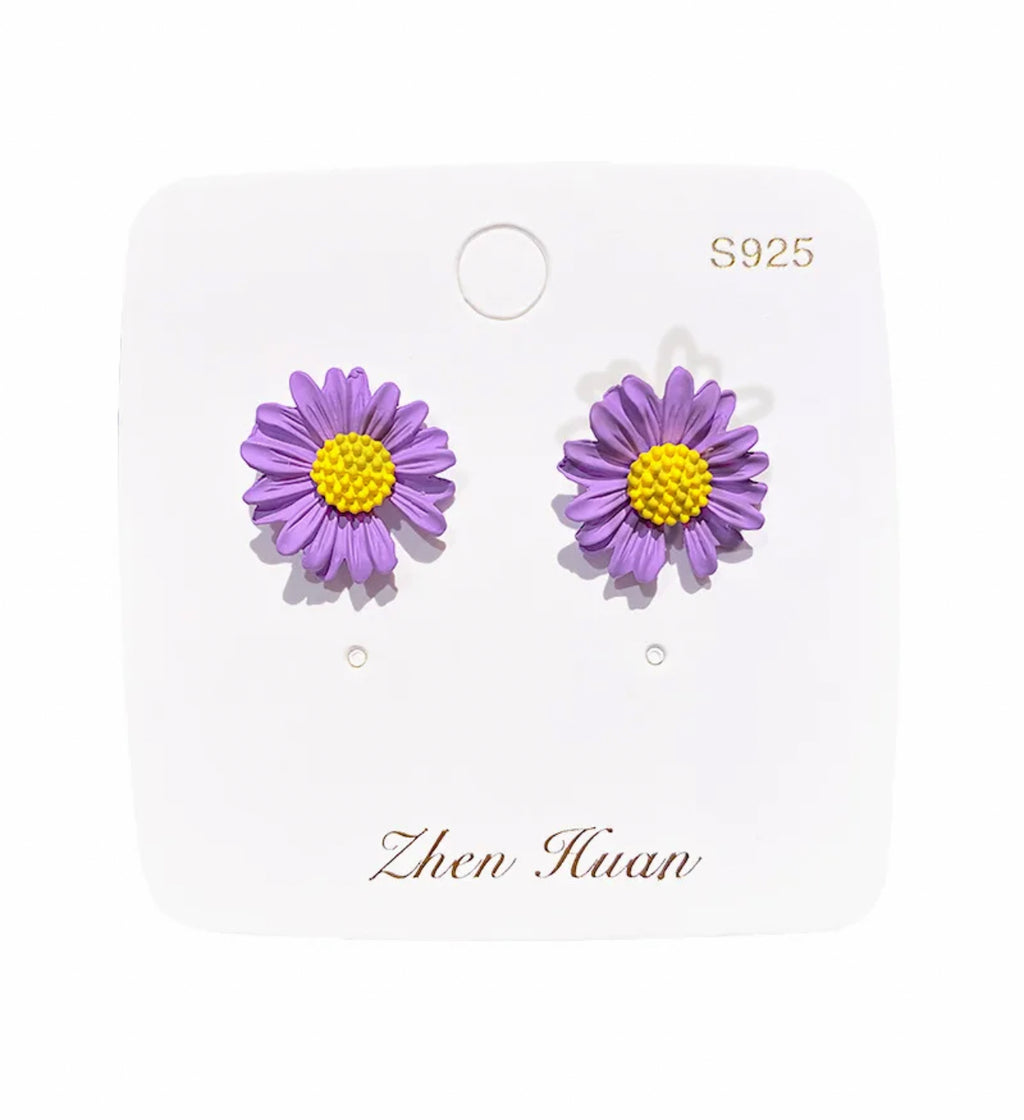 Boucles d’Oreilles Fleurs Marguerite