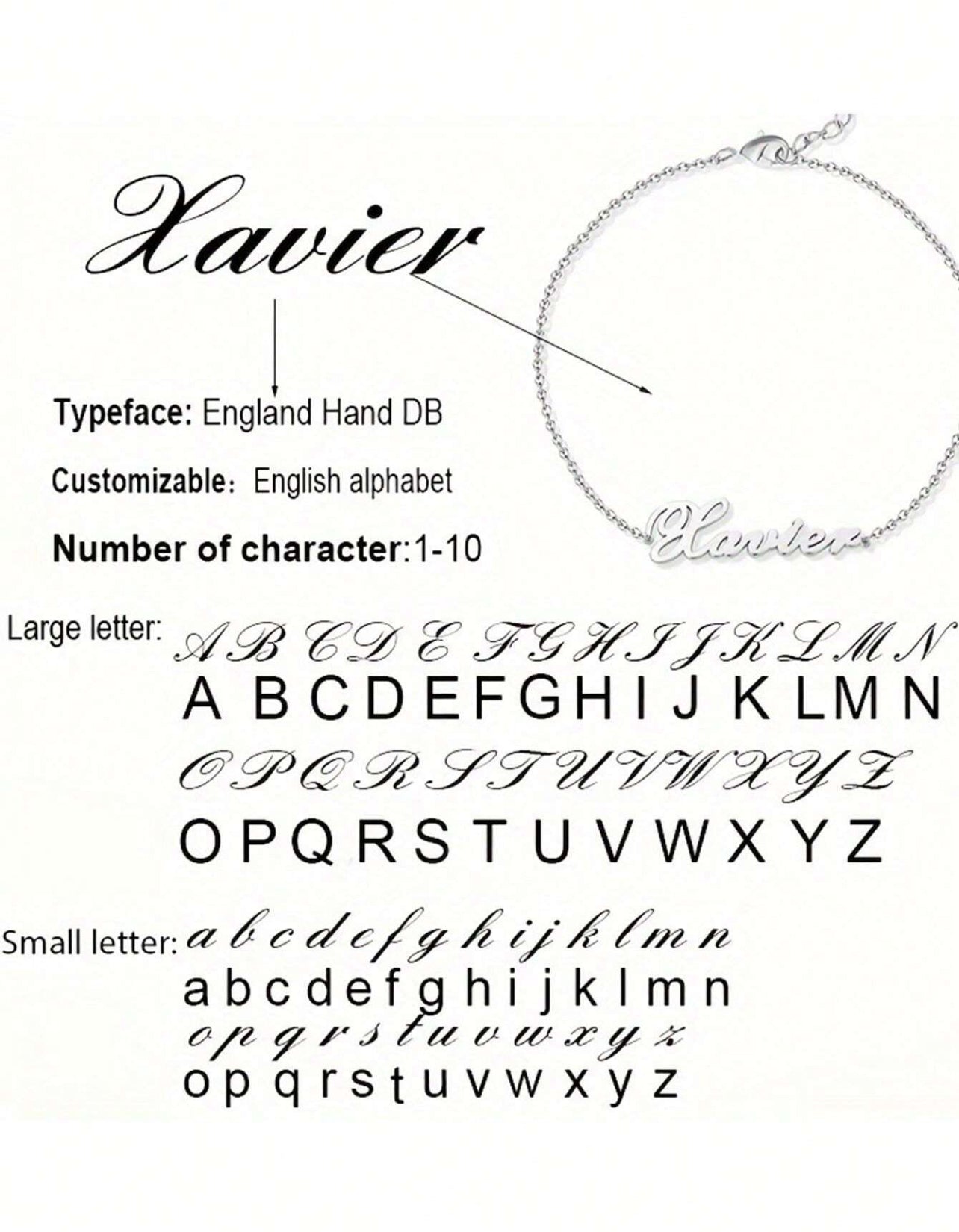 Chaîne de cheville personnalisée