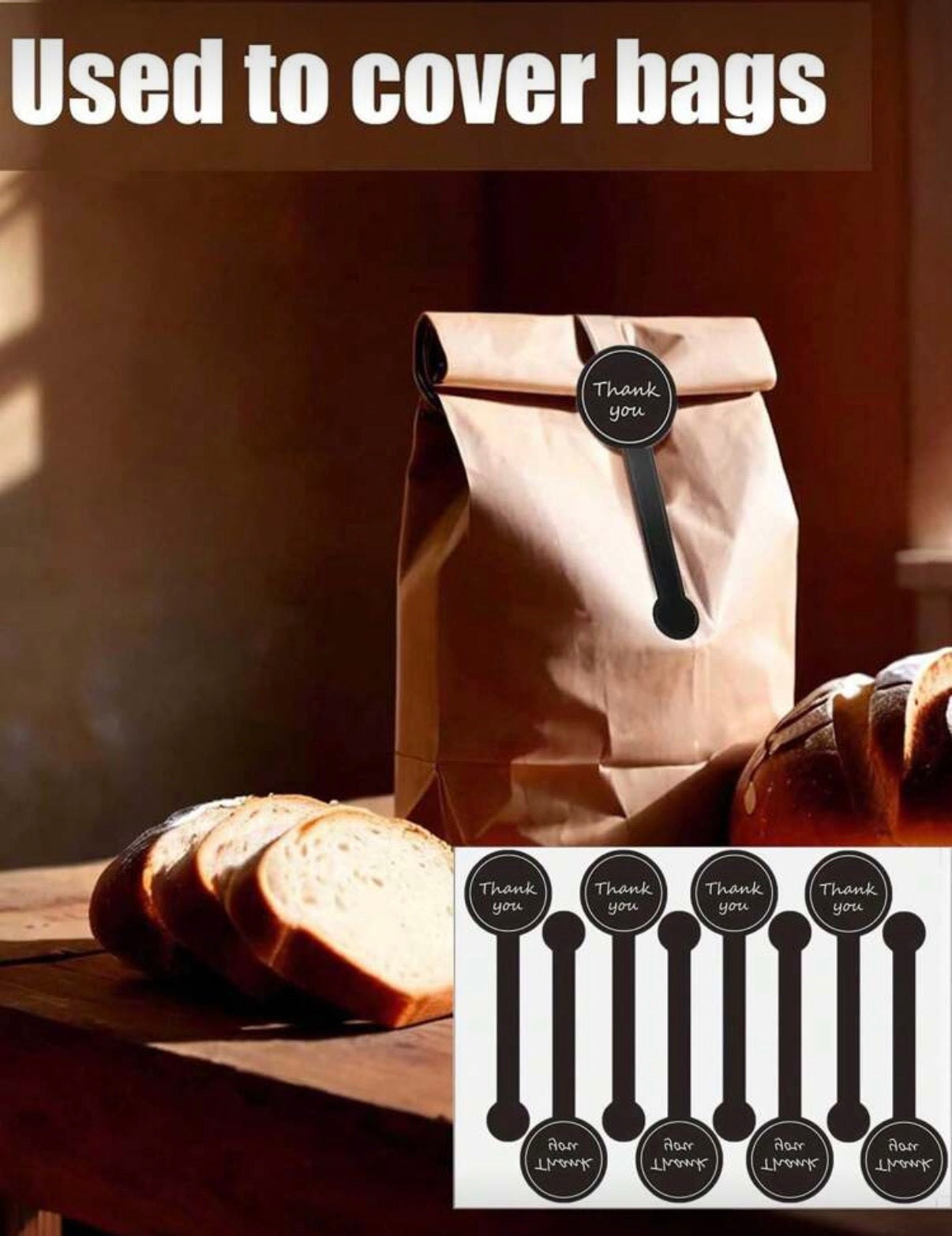 500pcs Étiquettes Adhésives "Thank You" Scellantes – Pour Boîtes, Sacs et Emballages Cadeaux