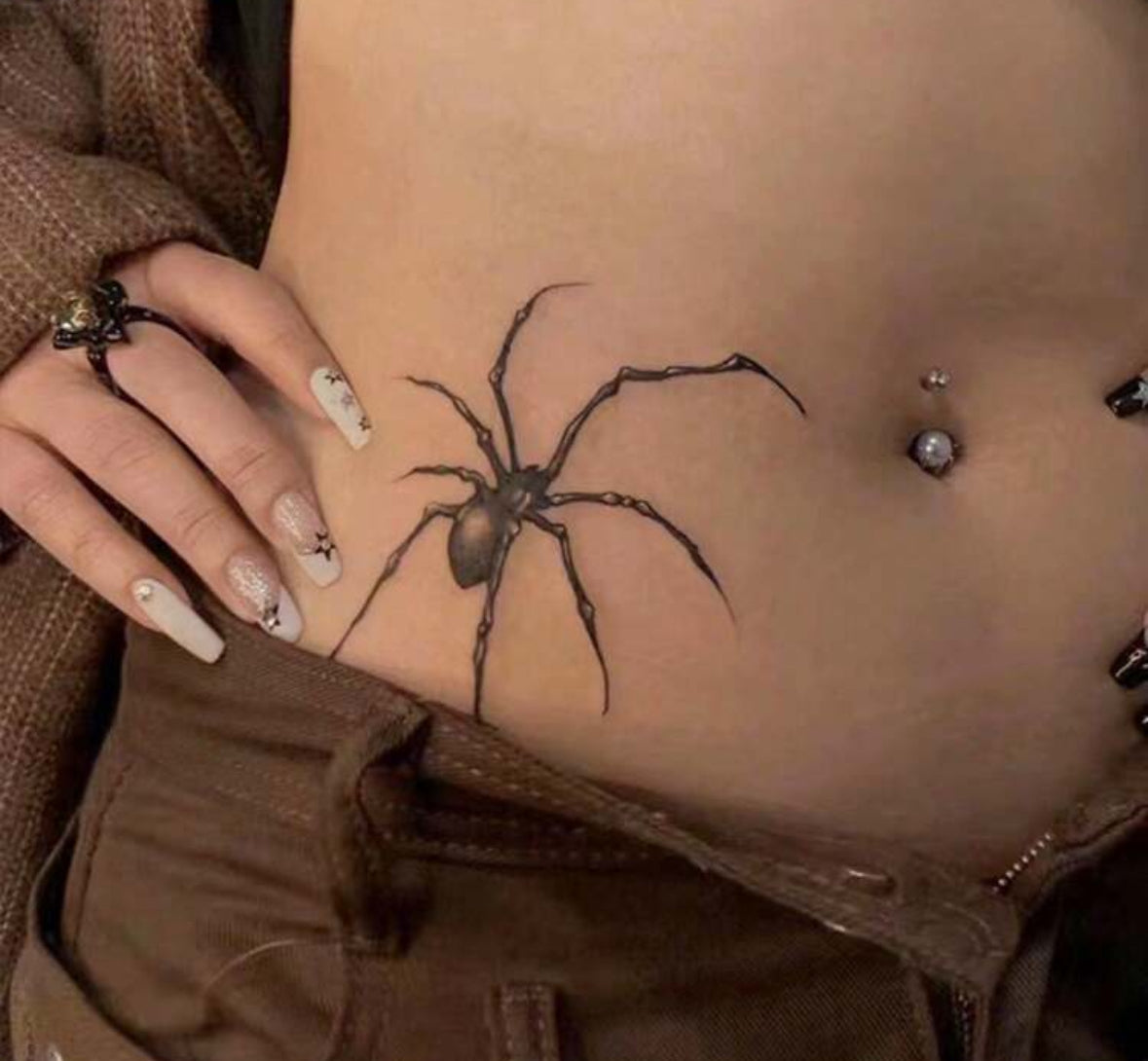 Tatouage Temporaire Araignée – Effet 3D Réaliste