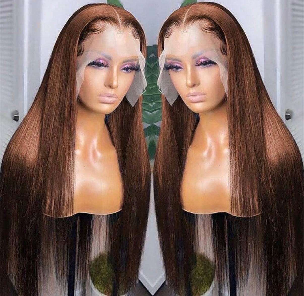 Perruque Lace Frontal 180% - Cheveux Humains Lisses