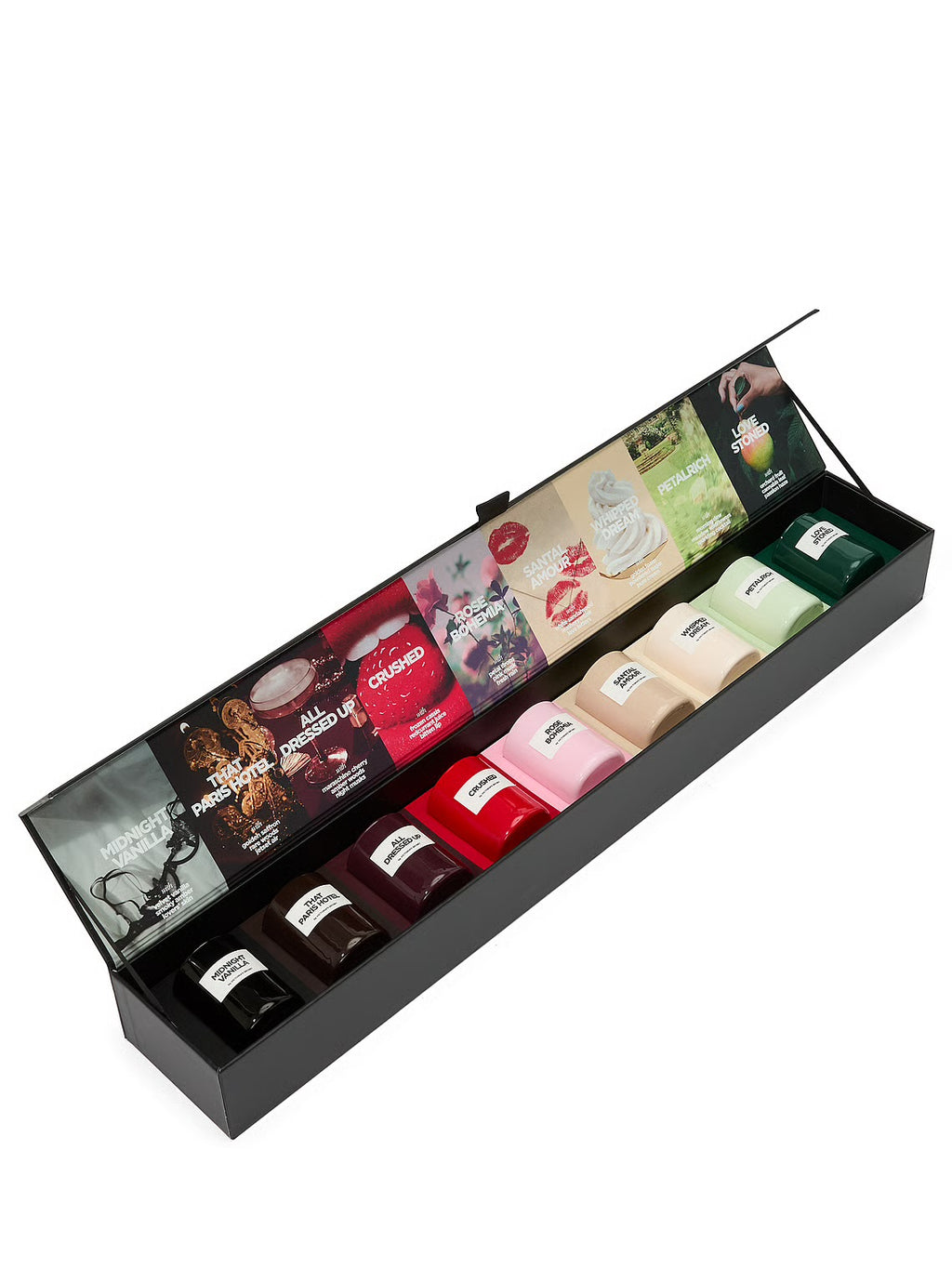 Collection de 9 petites bougies parfumées