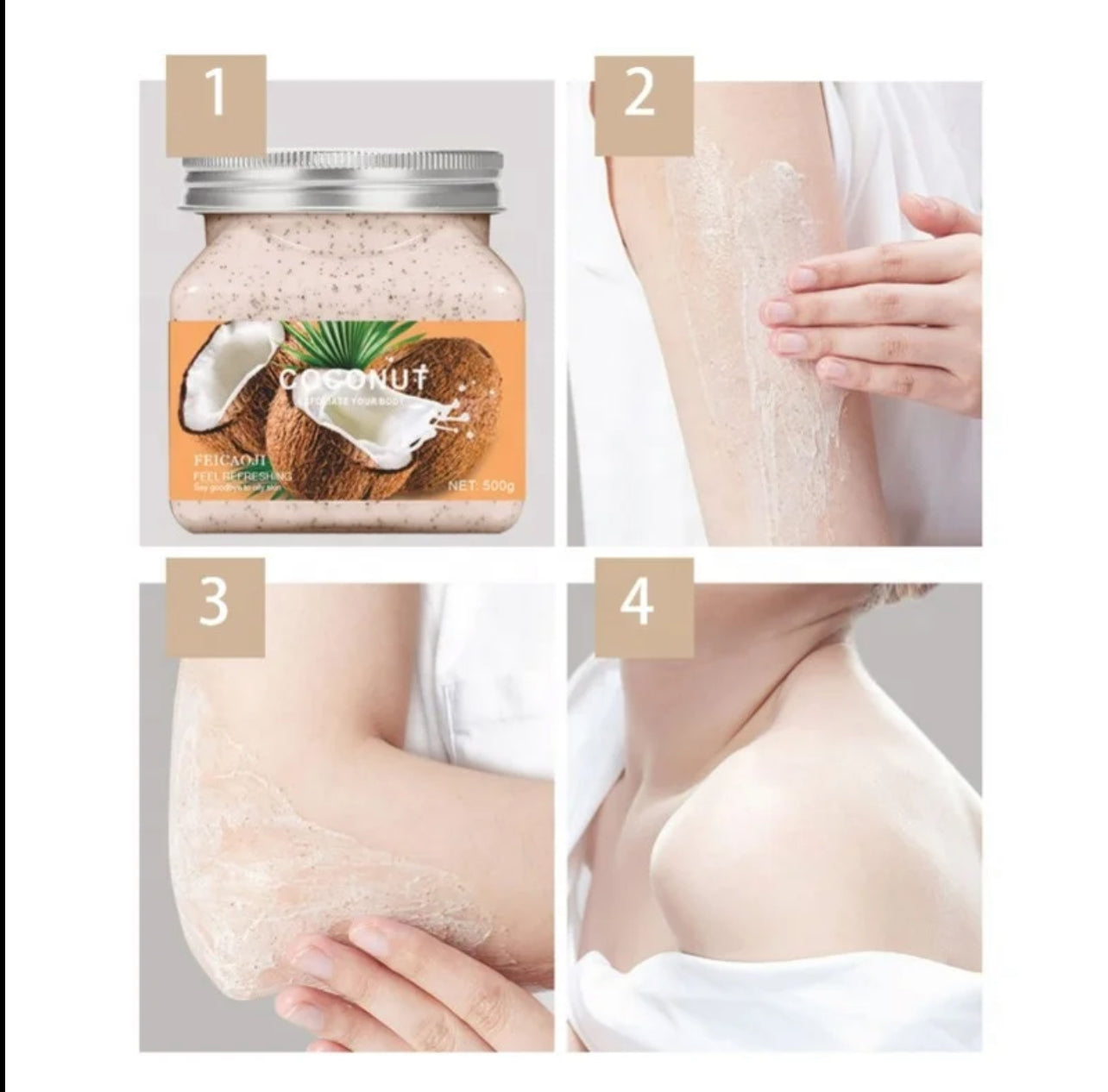 Gommage exfoliant pour le corps à base de plantes et de sel de mer