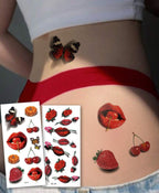 Tatouages Temporaires 3D Sensuels – Pack de 2 Feuilles