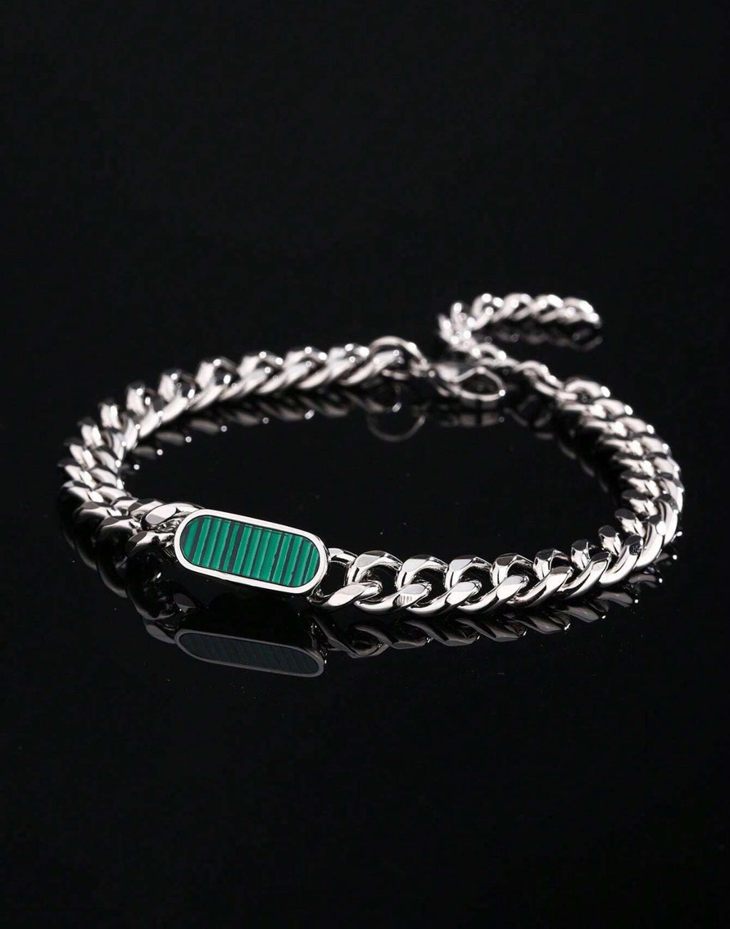 Cuban-Link & Natural Stone Bracelet – Elegance & Character