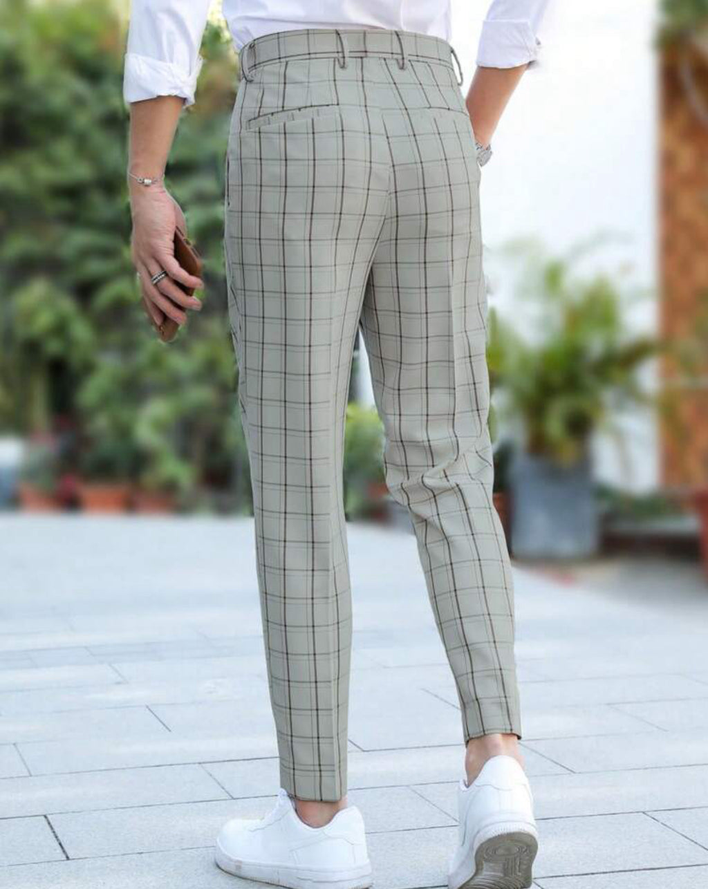 Manfinity – Pantalon de Costume Homme à Carreaux