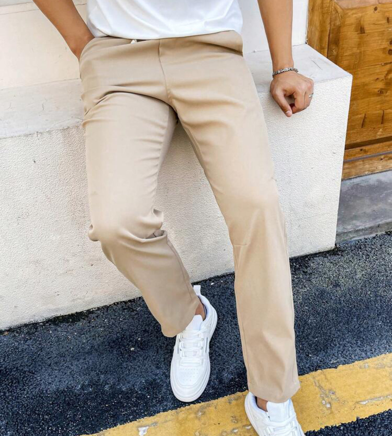 Pantalon À Cordon À Poche Homme