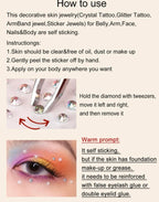 3D-Make-up mit Kunstperlen (Party)