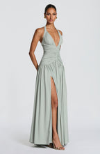 ROBE LONGUE AMARIS - SAUGE