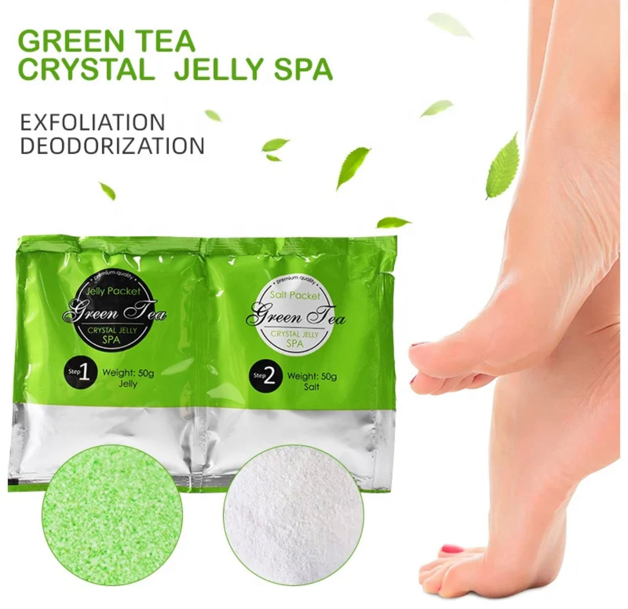 Spa de luxe pour les pieds Crystal Jelly - Thérapie aux sels naturels de la mer