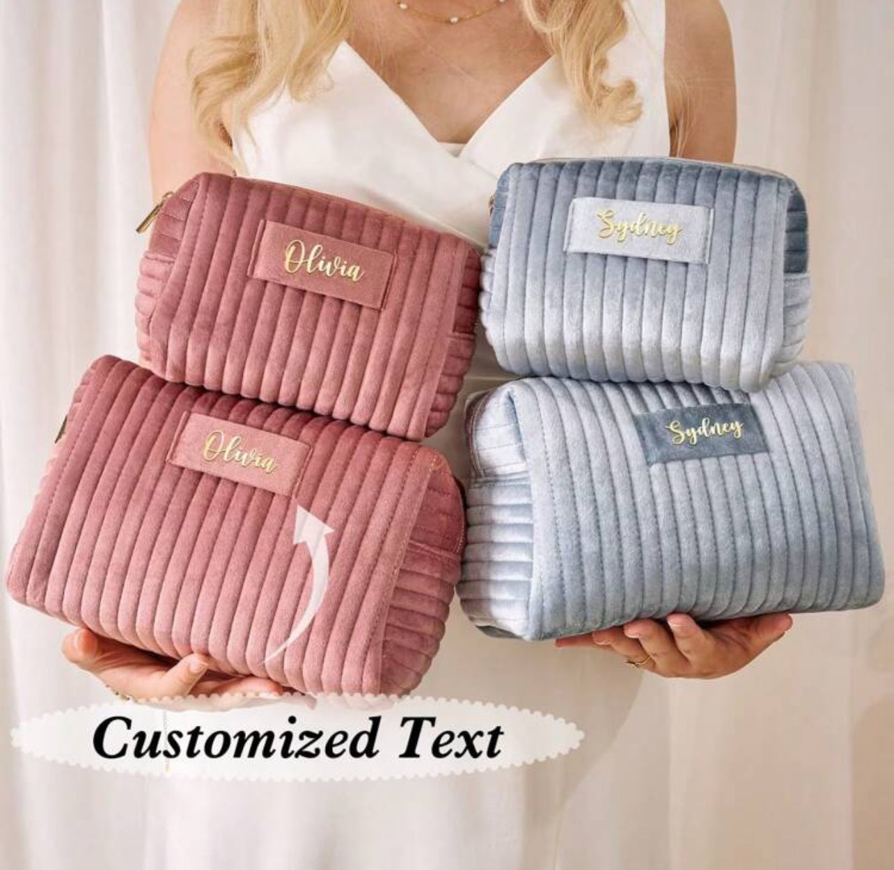 Trousse à cosmétiques avec nom personnalisé