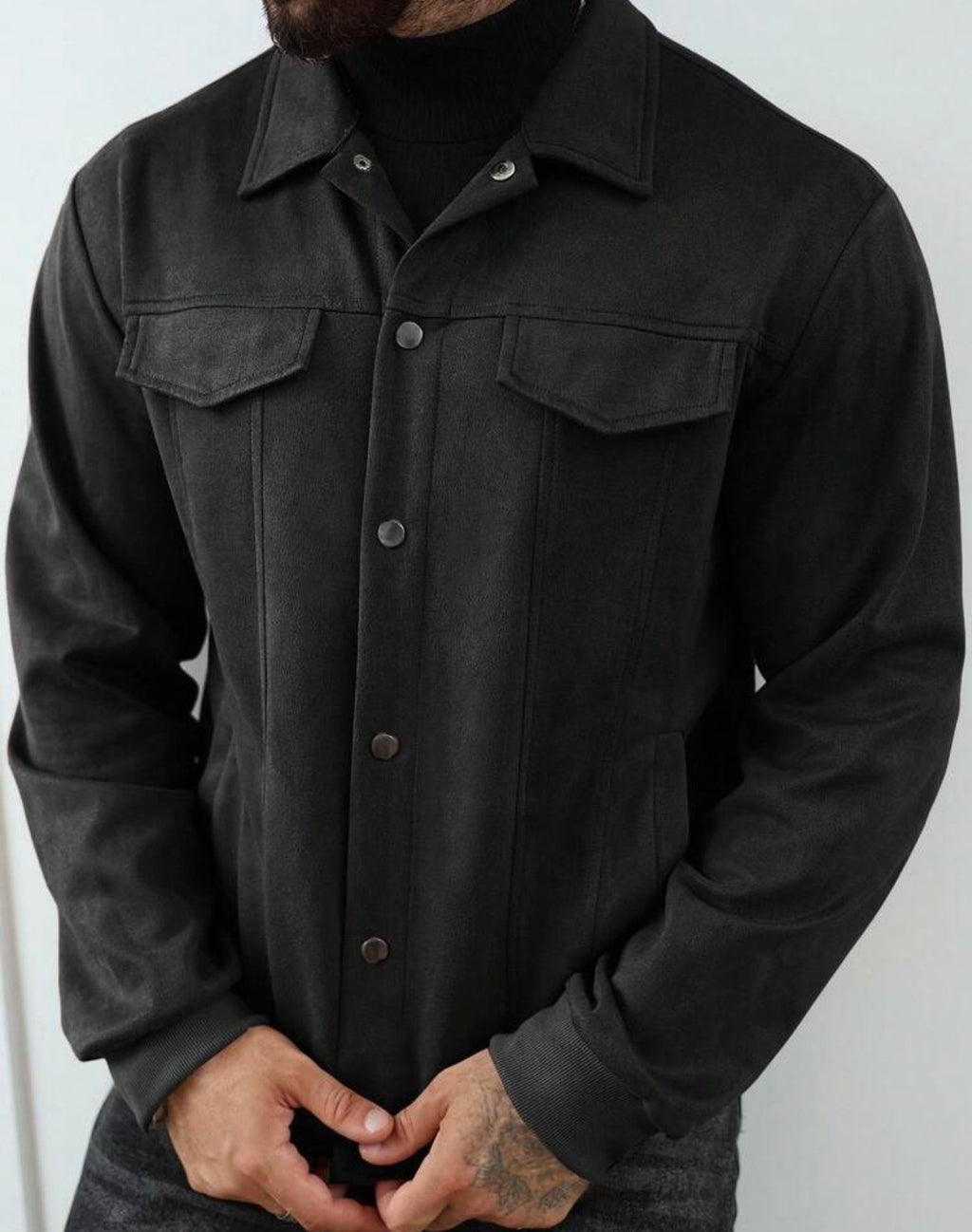 Veste Homme Effet Daim Premium – Style Casual & Élégant