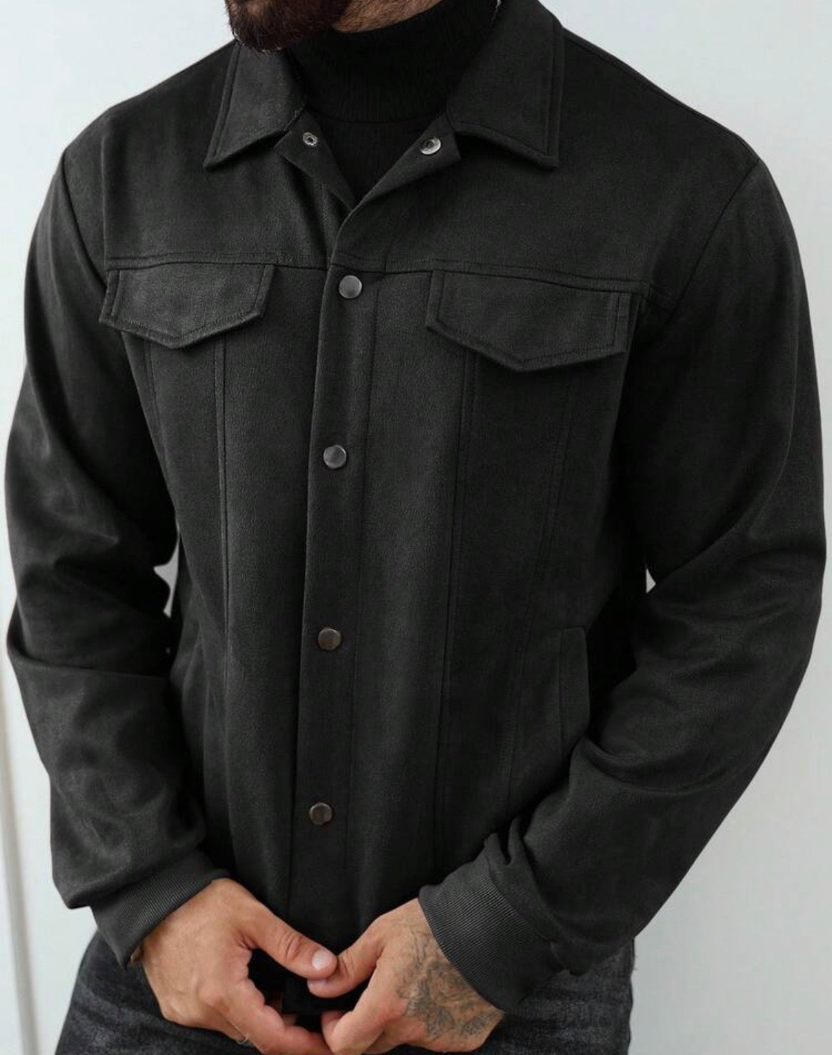 Veste Homme Effet Daim Premium – Style Casual & Élégant