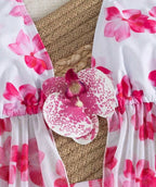 Ensemble Maillot de Bain 3 Pièces Floral & Voile de Plage