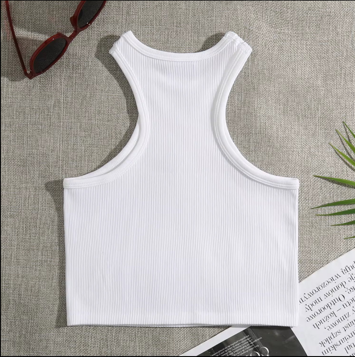 Débardeur côtelé dos nageur