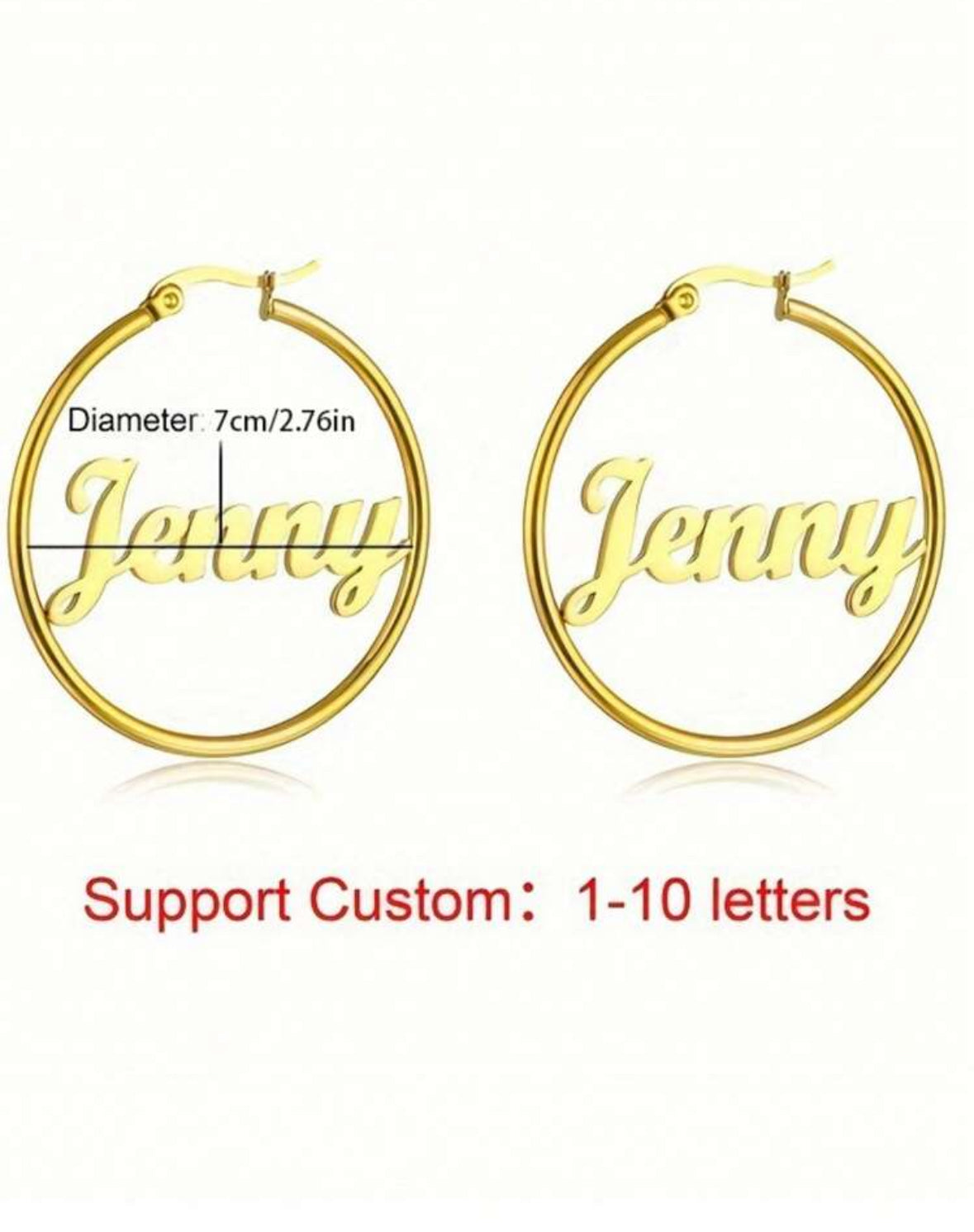 Boucles D'oreilles Rond Personnalisées