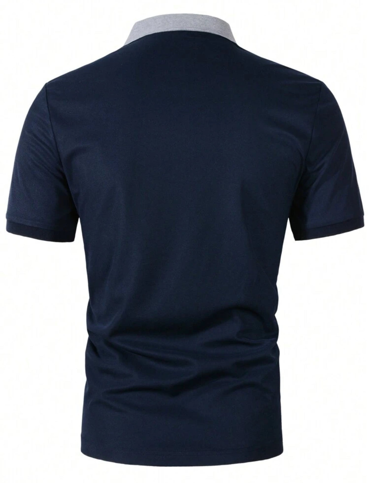 Polo Homme à Fermeture Éclair - T-shirt Décontracté avec Rayures Latérales